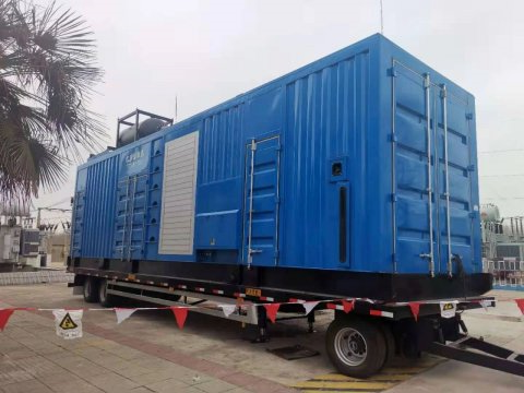 集团公司首台移动应急发电车一次试车成功